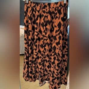 SHEIN animal print flowy maxi skirt